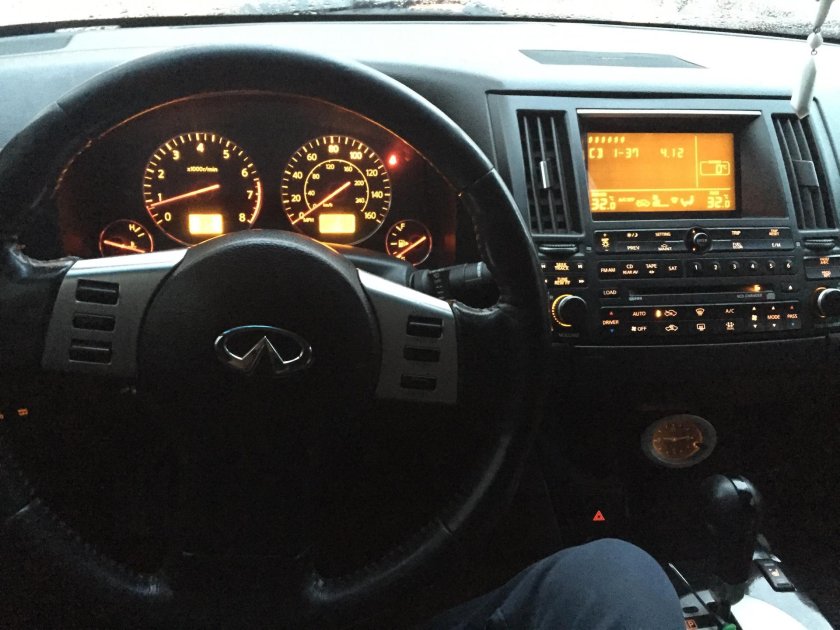 Приборная панель Инфинити fx35 лампочки