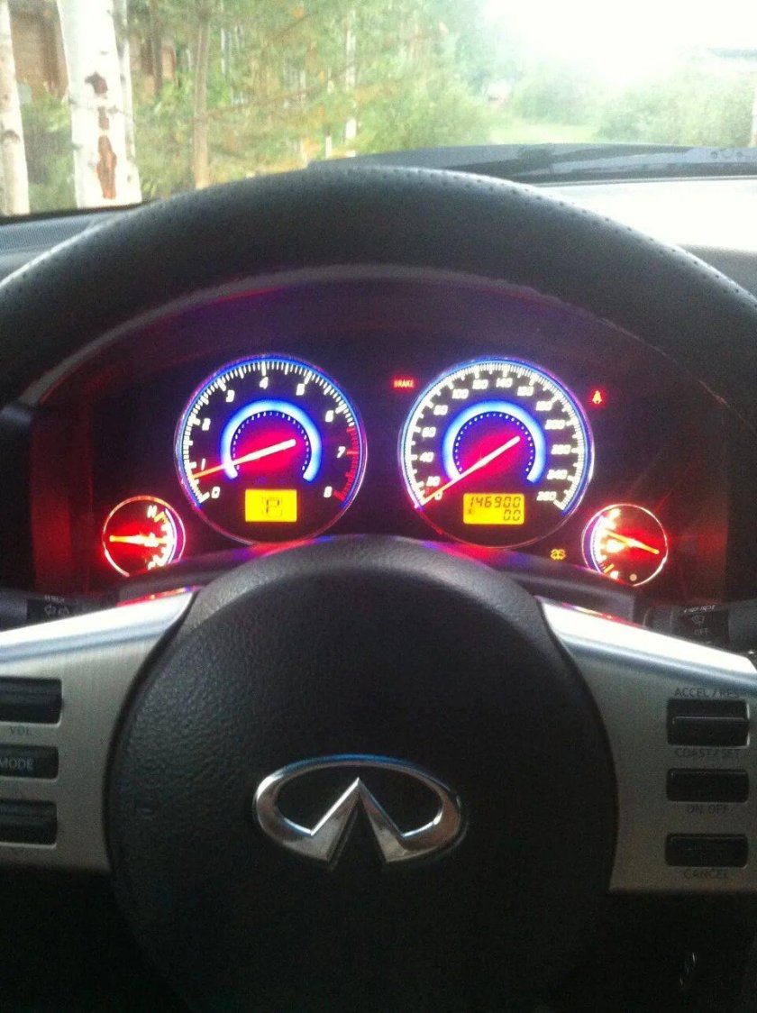 Пересвет щиток приборов Инфинити FX