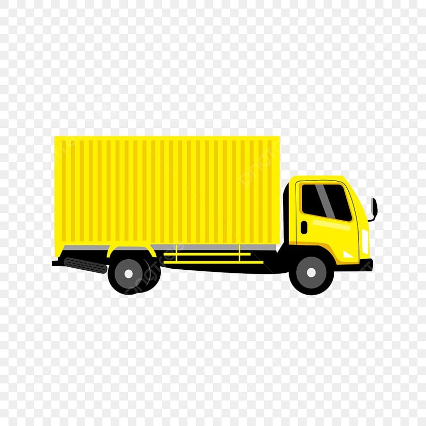 Желтая грузовая машина