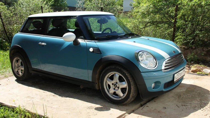 Мини Купер голубой