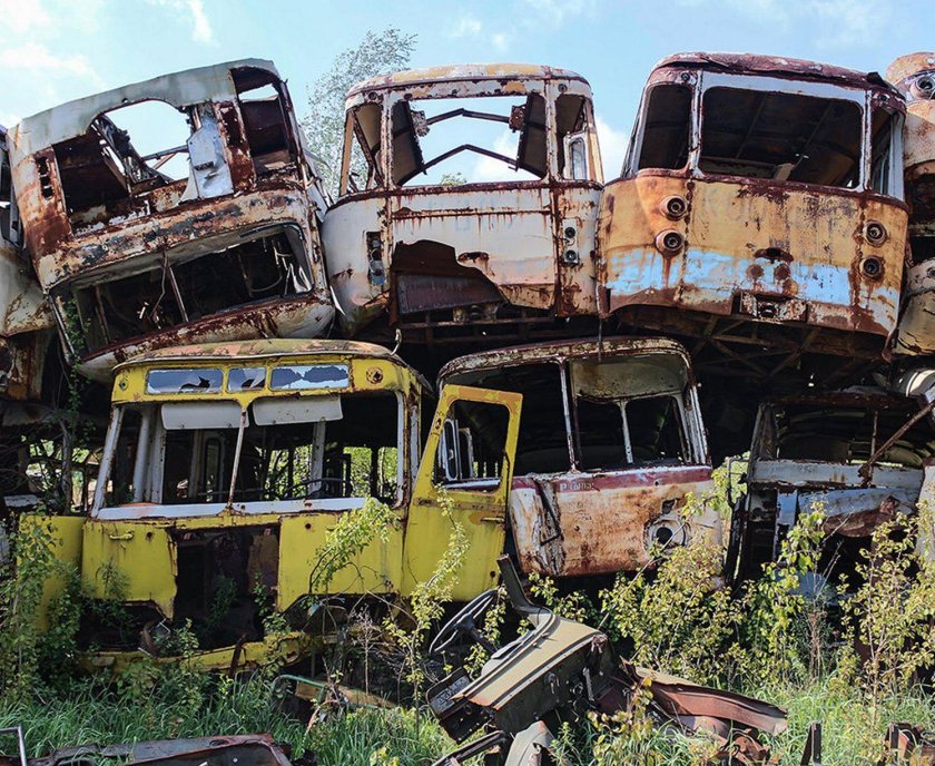 Припять кладбище техники