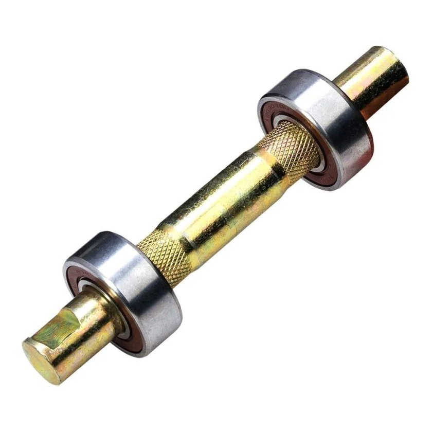 Вал каретки под Клин 140mm KL-910х с промподшипниками на резьбе