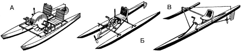 Педальный катамаран Моделист конструктор
