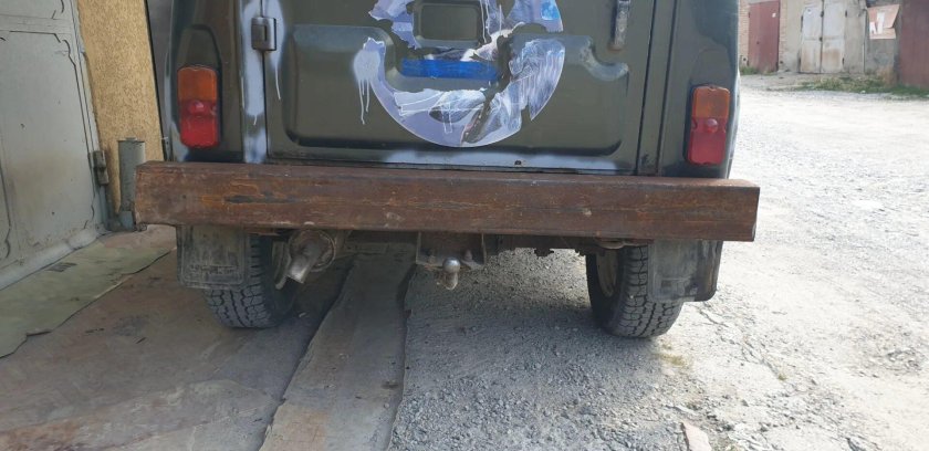 Задний бампер УАЗ Хантер из швеллера