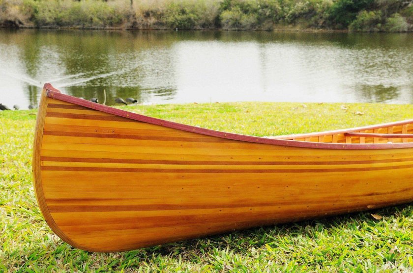 Cedar strip Canoe with Ribs