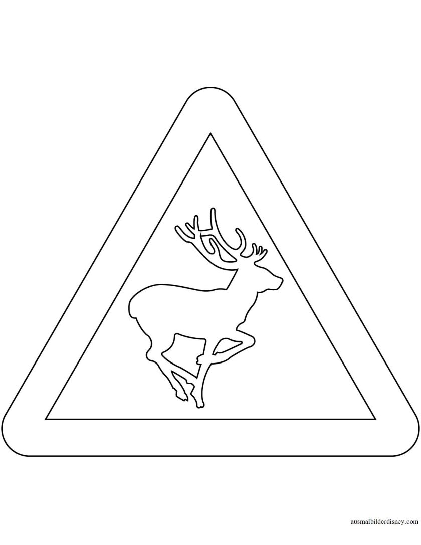 Раскраски дорожных знаков