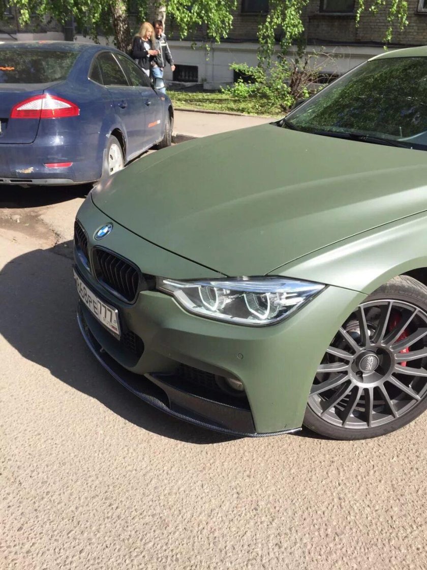BMW f30 зеленая матовая