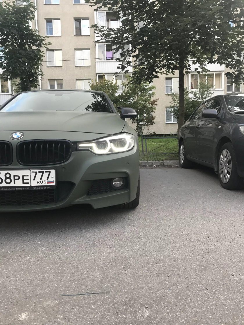 BMW f30 зеленая матовая