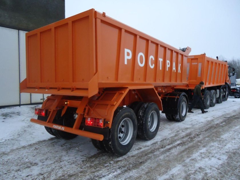 Самосвальный прицеп 85830f-18b с платформой объемом 18 куб. М.