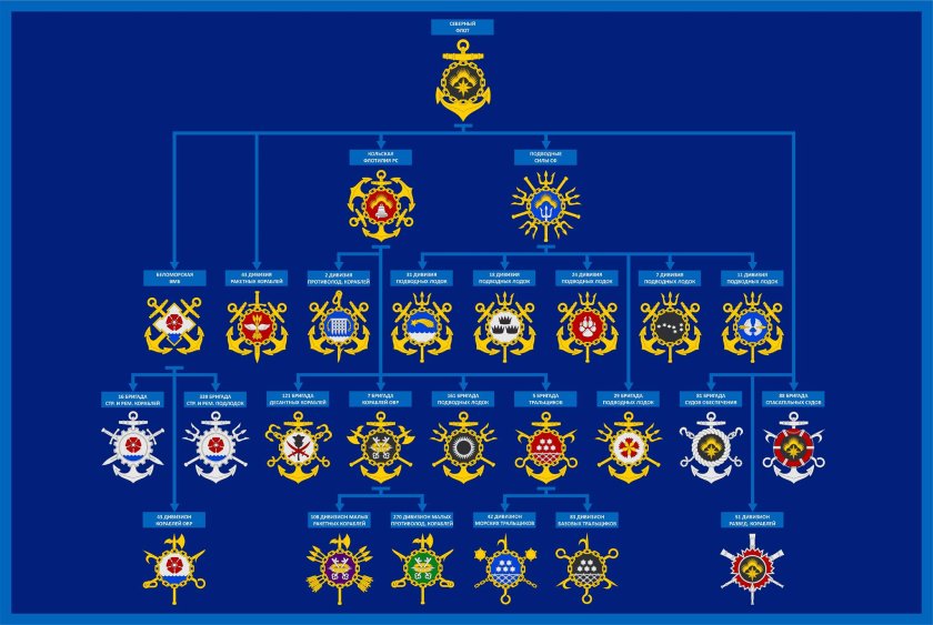 Структура Северного флота ВМФ России
