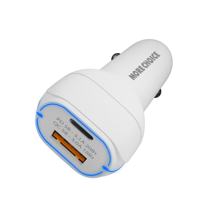 АЗУ 1usb 3.0a QC3.0 быстрая зарядка more choice ac22qc (White)