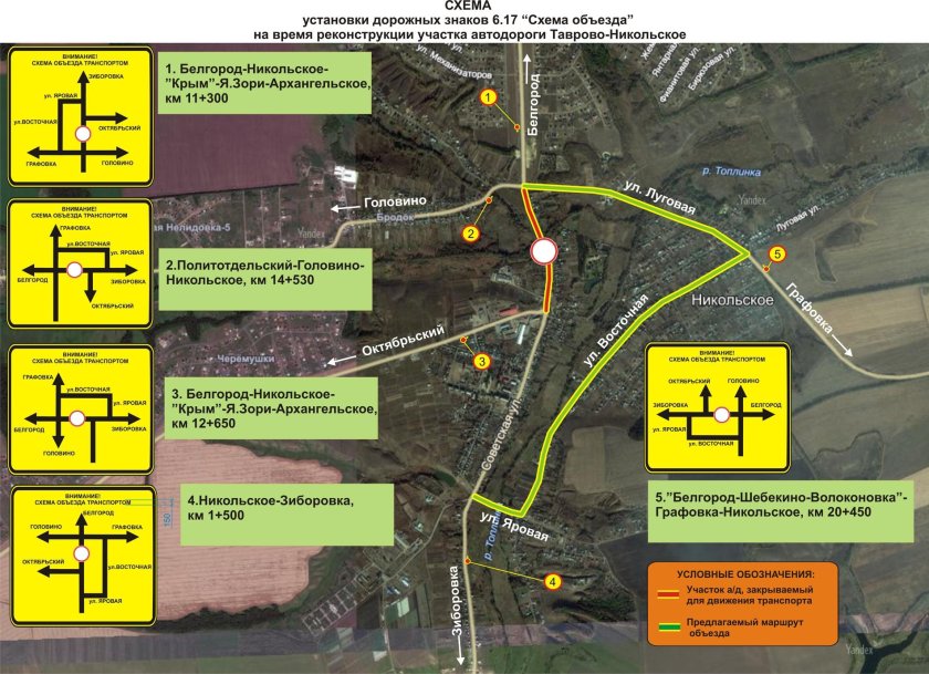 Схема объезда