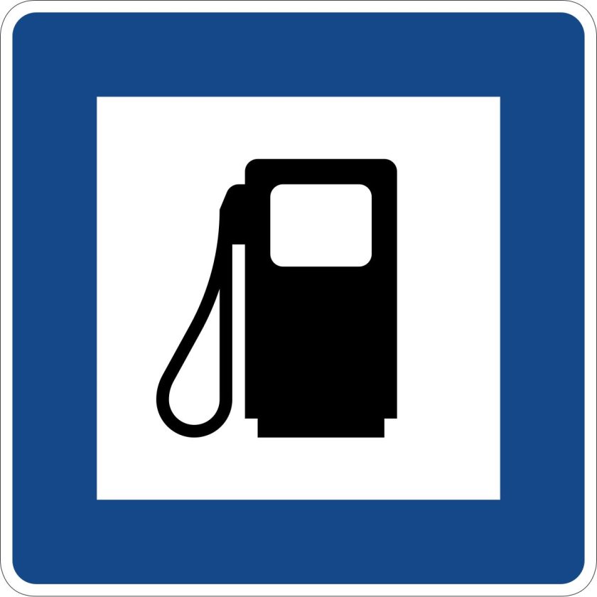 Дорожные знаки бензоколонка