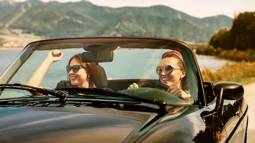 Фото в кабриолете девушка