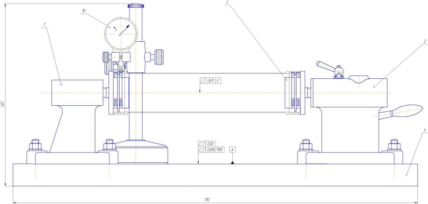 Контрольное приспособление для контроля соосности