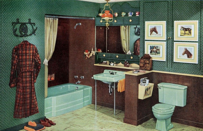 Ванная в стиле МИД сенчури Модерн