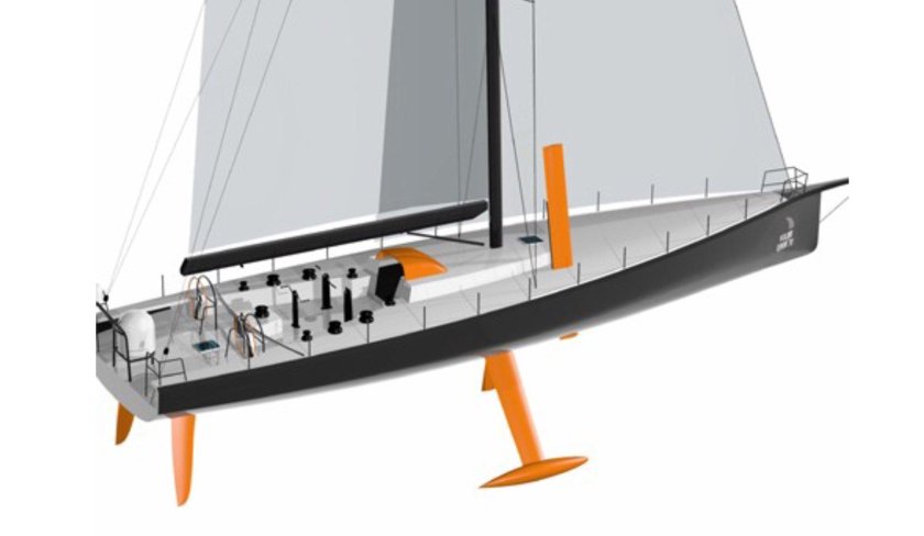 Яхта Volvo Ocean 65 чертеж