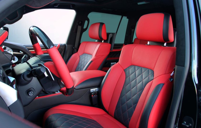 Lx570 красный салон