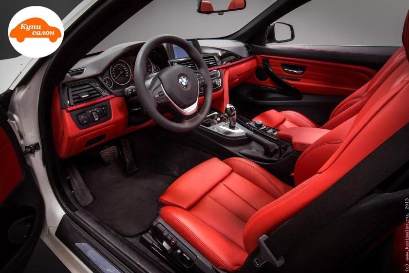 BMW f30 красный салон