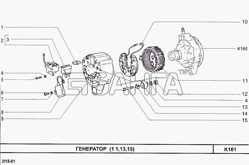 Схема генератора ВАЗ 2115 инжектор 8