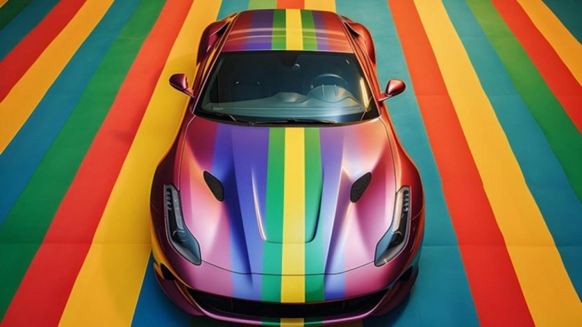 Разноцветные машины