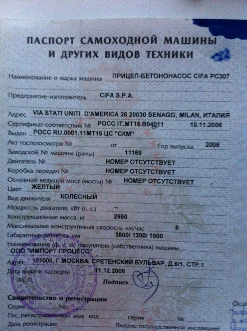 Квадроцикл Тип ТС по ПСМ