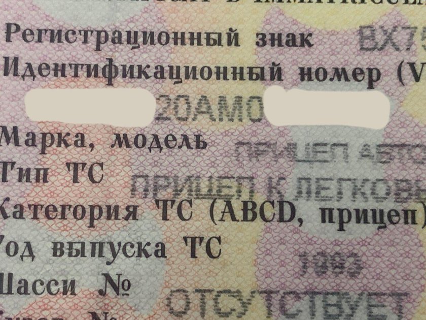 Серия и номер тс