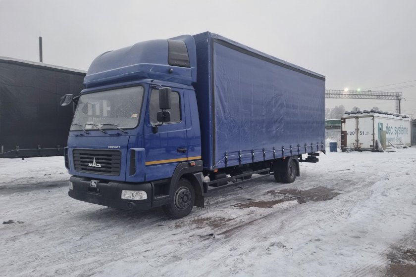 МАЗ зубрёнок 437121 бортовой белый