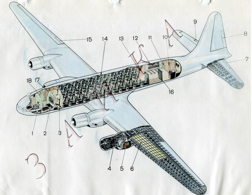 Самолет ил 18 компоновка салона