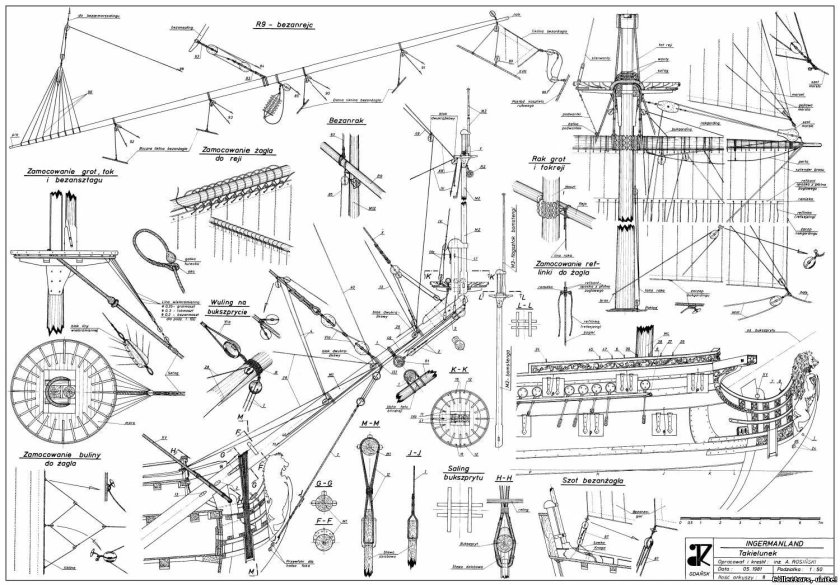 Парусный линейный корабль Ингерманланд чертежи