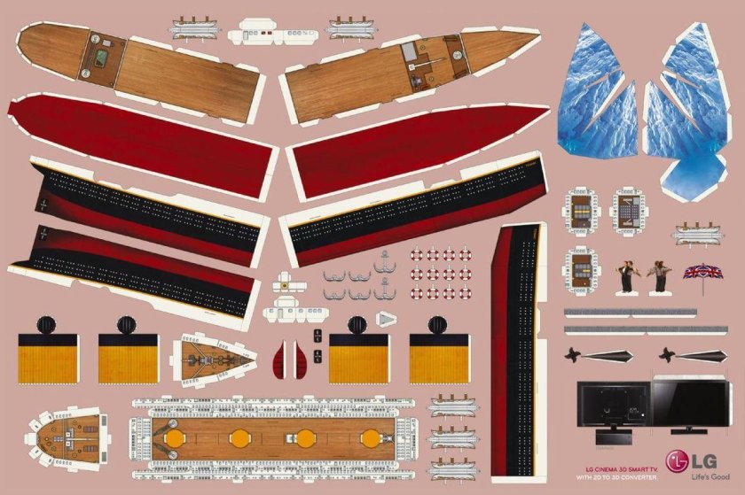 Титаник паперкрафт