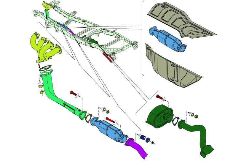 Выхлопная система УАЗ 3163