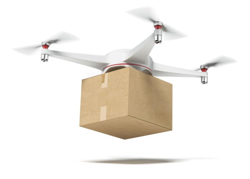 Квадрокоптер с посылкой