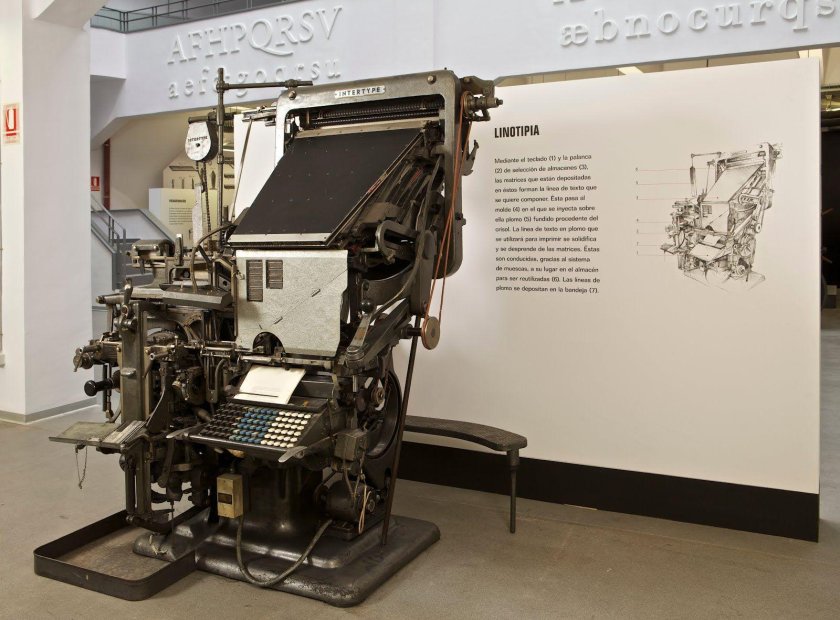 Строкоотливная машина линотип