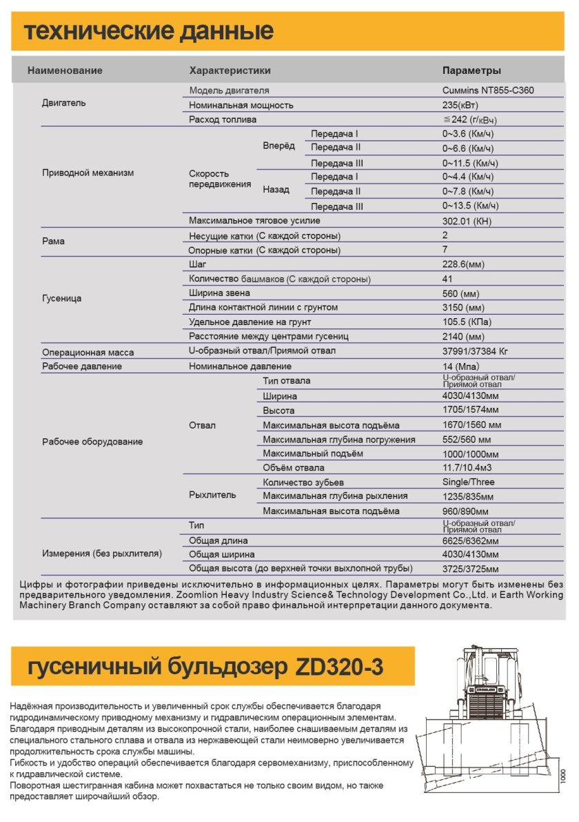 Бульдозер zoomlion