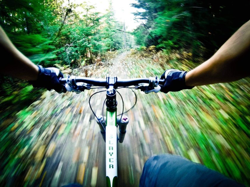 Велосипед от первого лица