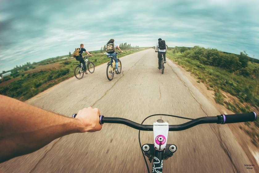 Велосипед от первого лица
