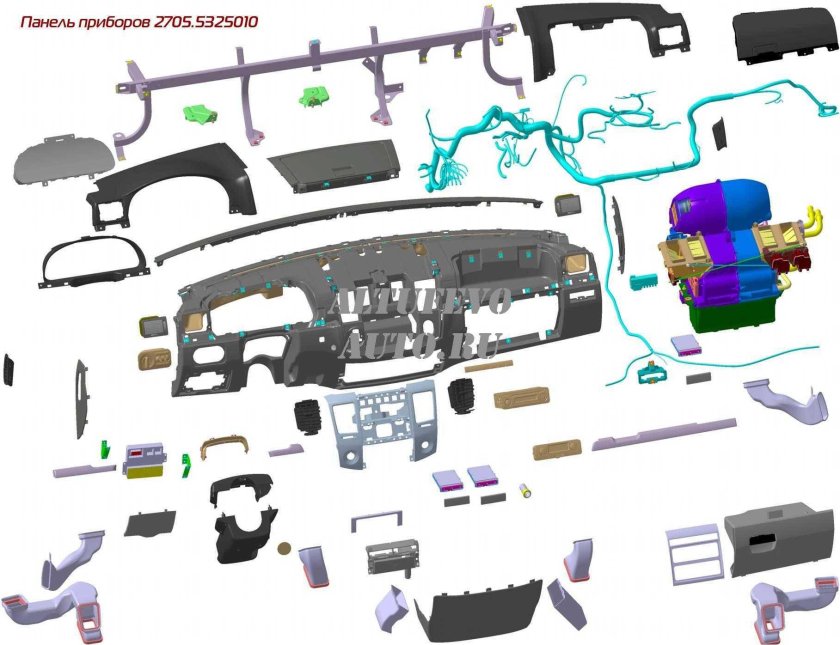 Панель приборов торпеда Газель 3302