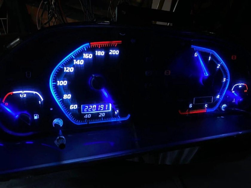 Пересвет приборной панели Газель