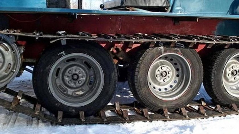 Гусеница из транспортерной ленты