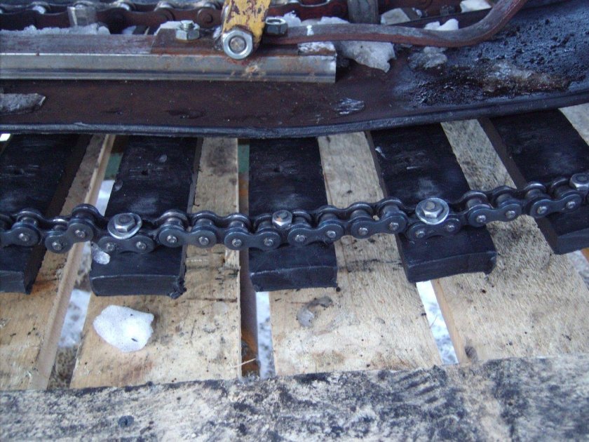 Самодельный гусеничный мотособака