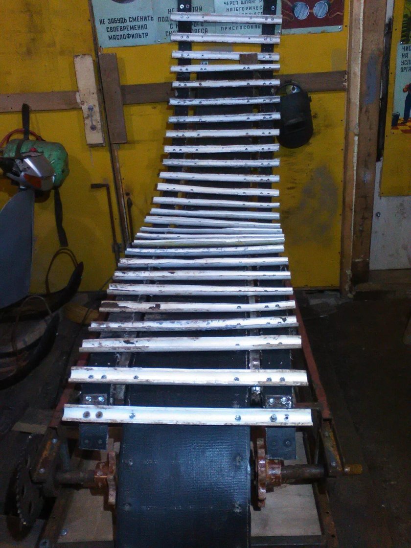 Гусеница из транспортерной ленты