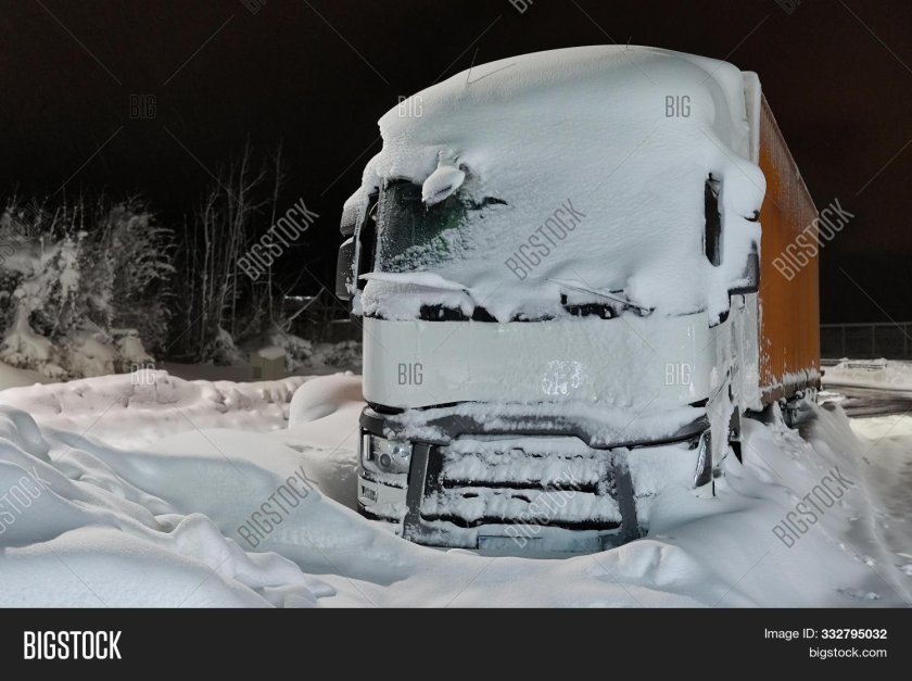 Truck Stuck in Snow
