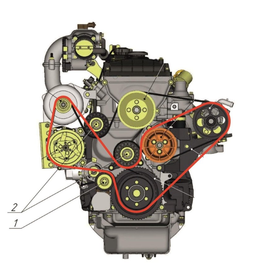 Привод агрегатов двигатель ЗМЗ 409 С кондиционером