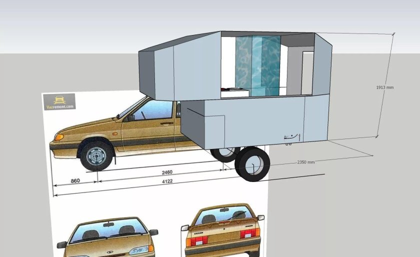 Жилой модуль на прицеп для легкового автомобиля чертежи