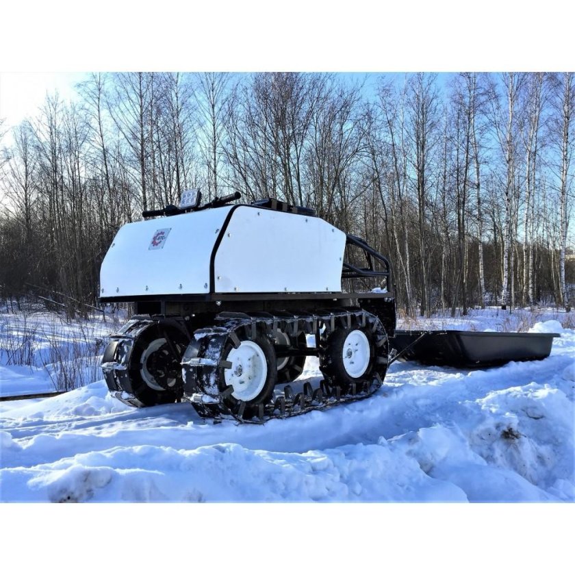 Мотобуксировщик БТС 2х2 двухгусеничный