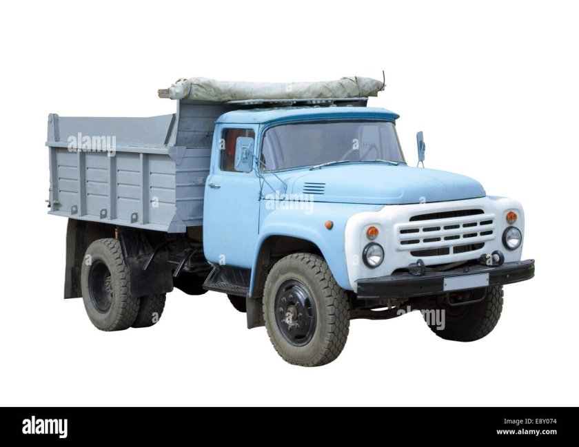 ЗИЛ 130 самосвал на белом фоне