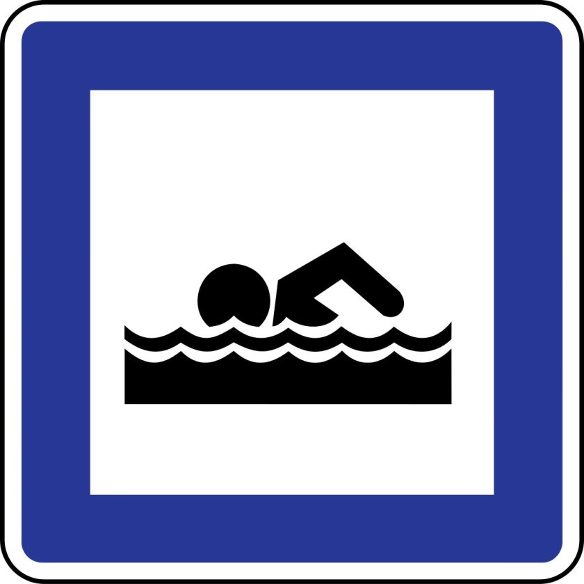 Знак бассейн или пляж