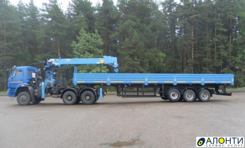 КАМАЗ С КМУ длинномер