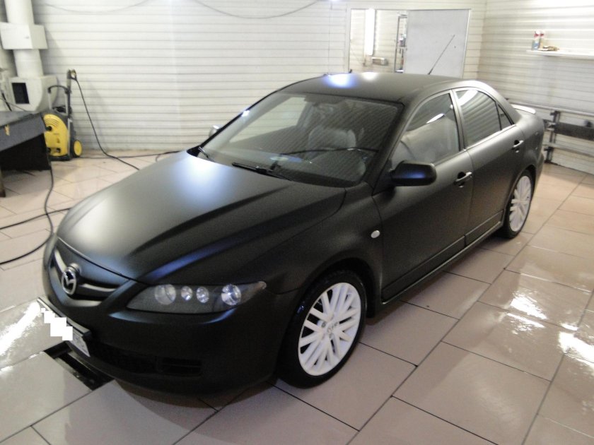 Мазда 6 черная матовая